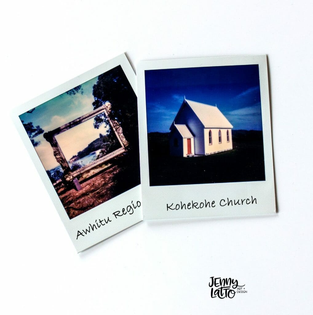 Polaroid of Kohekohe Church