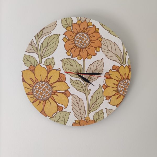 Retro Vibes Sunflower Clock