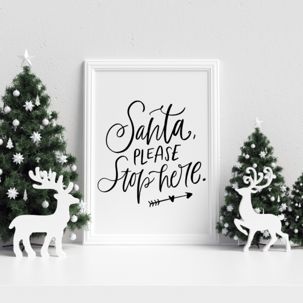 Santa Please Stop Here Graphic